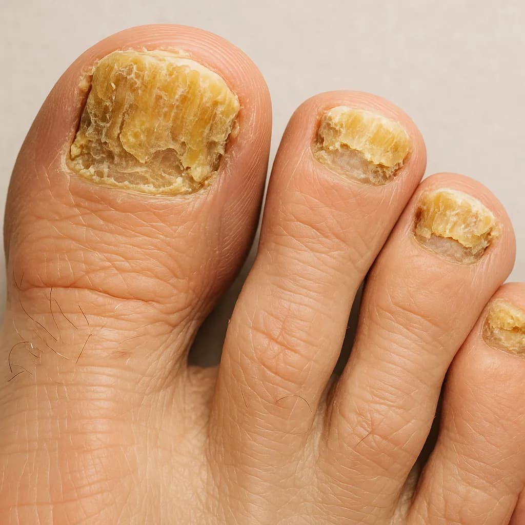 Before treatment - infected toenails